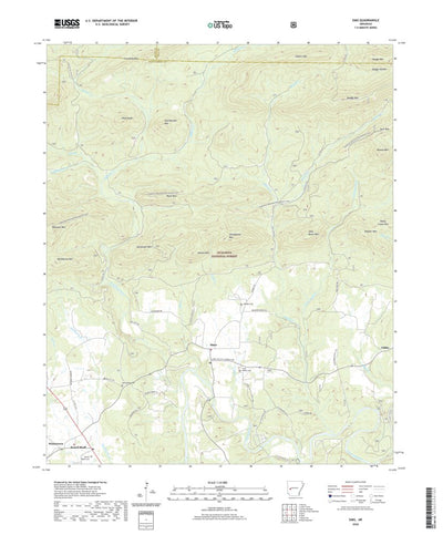 United States Geological Survey Sims, AR (2020, 24000-Scale) digital map
