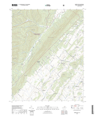 United States Geological Survey Singers Glen, VA (2022, 24000-Scale) digital map