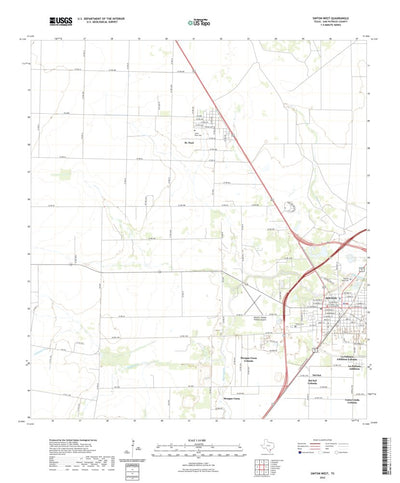 United States Geological Survey Sinton West, TX (2022, 24000-Scale) digital map