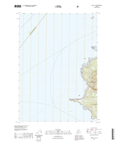 United States Geological Survey Sitka A-1 SE, AK (2021, 25000-Scale) digital map