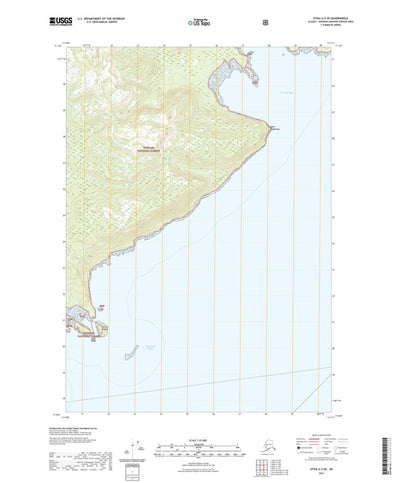 United States Geological Survey Sitka A-2 SE, AK (2021, 25000-Scale) digital map