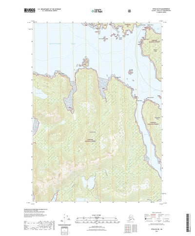 United States Geological Survey Sitka B-6 SE, AK (2021, 25000-Scale) digital map