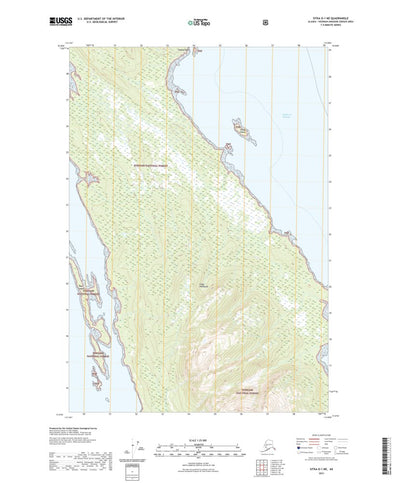 United States Geological Survey Sitka D-1 NE, AK (2021, 25000-Scale) digital map