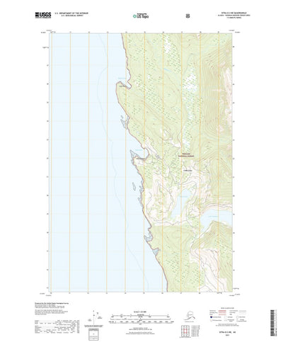 United States Geological Survey Sitka D-3 NE, AK (2021, 25000-Scale) digital map