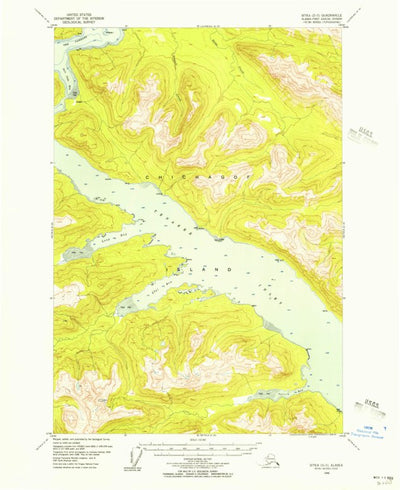 United States Geological Survey Sitka D-5, AK (1948, 63360-Scale) digital map