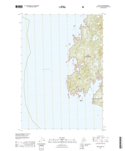 United States Geological Survey Sitka D-8 NW, AK (2021, 25000-Scale) digital map