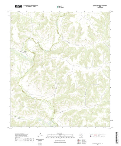 United States Geological Survey Sixshooter Canyon, TX (2022, 24000-Scale) digital map