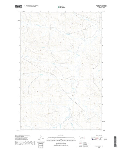 United States Geological Survey Skunk Creek, MT (2020, 24000-Scale) digital map