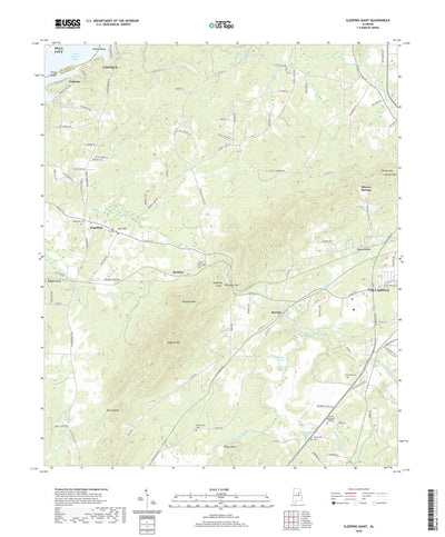 United States Geological Survey Sleeping Giant, AL (2020, 24000-Scale) digital map