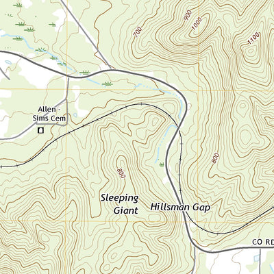 United States Geological Survey Sleeping Giant, AL (2020, 24000-Scale) digital map