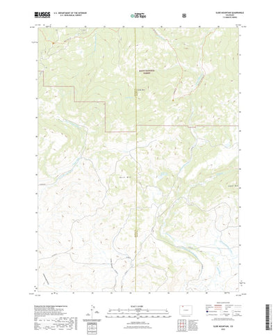 United States Geological Survey Slide Mountain, CO (2022, 24000-Scale) digital map