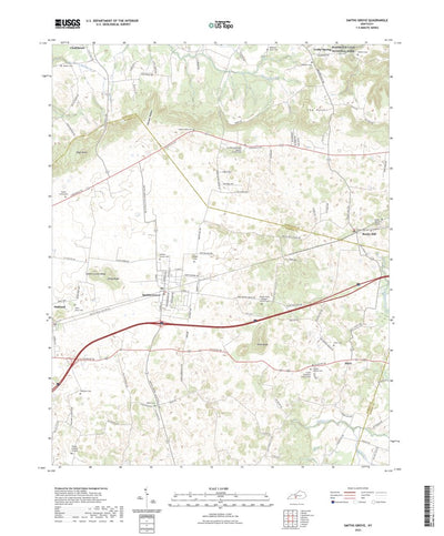 United States Geological Survey Smiths Grove, KY (2022, 24000-Scale) digital map