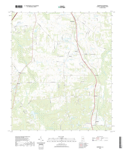 United States Geological Survey Snowdoun, AL (2020, 24000-Scale) digital map