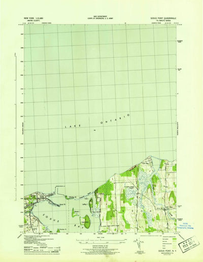 United States Geological Survey Sodus Point, NY (1943, 31680-Scale) digital map