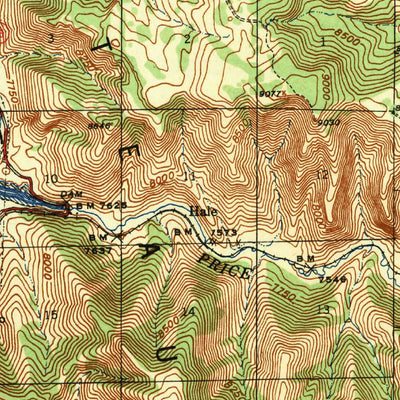 United States Geological Survey Soldier Summit, UT (1942, 62500-Scale) digital map