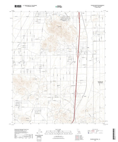 United States Geological Survey Soledad Mountain, CA (2021, 24000-Scale) digital map