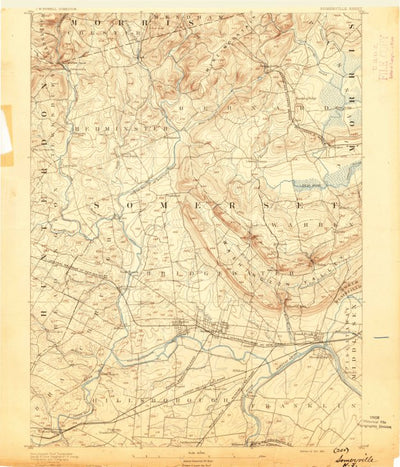 United States Geological Survey Somerville, NJ (1891, 62500-Scale) digital map