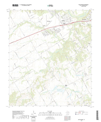 United States Geological Survey South Bosque, TX (2022, 24000-Scale) digital map