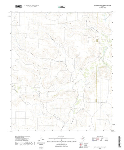 United States Geological Survey South Mustang Draw NE, TX (2022, 24000-Scale) digital map