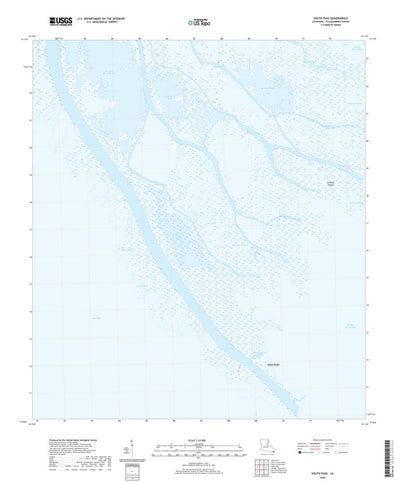 United States Geological Survey South Pass, LA (2020, 24000-Scale) digital map