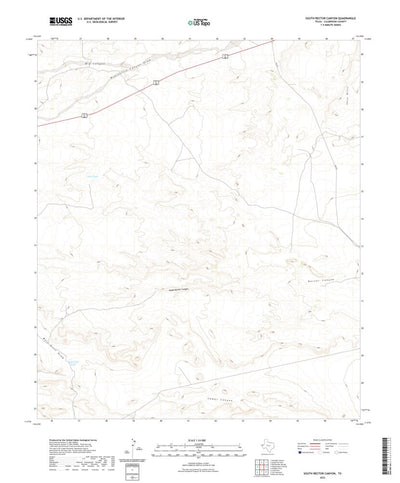 United States Geological Survey South Rector Canyon, TX (2022, 24000-Scale) digital map
