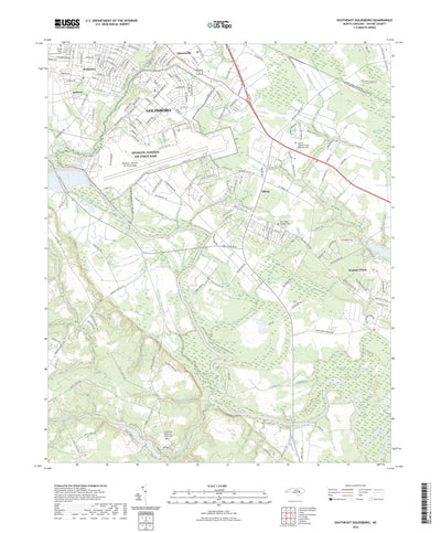 United States Geological Survey Southeast Goldsboro, NC (2022, 24000-Scale) digital map