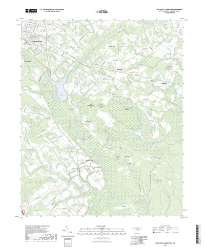 United States Geological Survey Southeast Lumberton, NC (2022, 24000-Scale) digital map