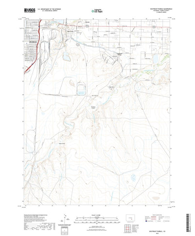 United States Geological Survey Southeast Pueblo, CO (2022, 24000-Scale) digital map
