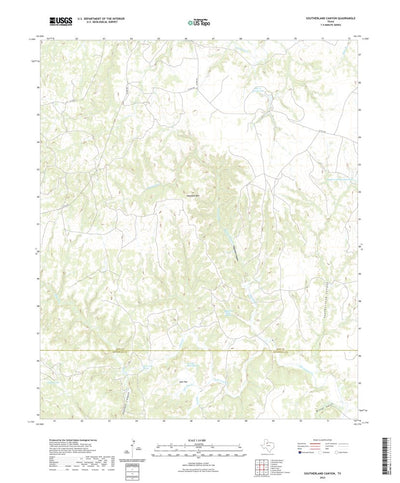 United States Geological Survey Southerland Canyon, TX (2022, 24000-Scale) digital map