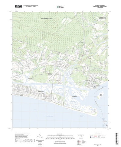 United States Geological Survey Southport, NC (2022, 24000-Scale) digital map