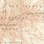 United States Geological Survey Spanish Peaks, CO (1895, 125000-Scale) digital map
