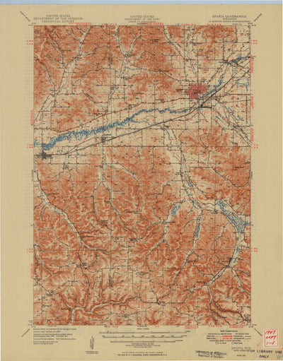 United States Geological Survey Sparta, WI (1949, 62500-Scale) digital map