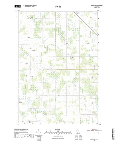 United States Geological Survey Spencer South, WI (2022, 24000-Scale) digital map