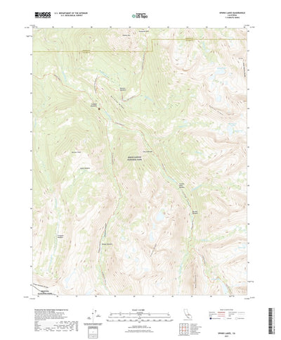 United States Geological Survey Sphinx Lakes, CA (2021, 24000-Scale) digital map