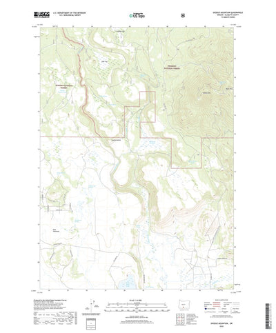 United States Geological Survey Spodue Mountain, OR (2020, 24000-Scale) digital map