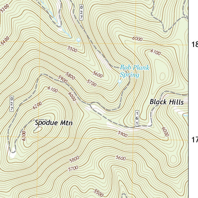 United States Geological Survey Spodue Mountain, OR (2020, 24000-Scale) digital map