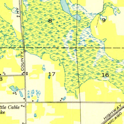 United States Geological Survey Spooner, WI (1949, 48000-Scale) digital map
