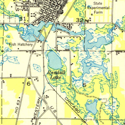 United States Geological Survey Spooner, WI (1949, 48000-Scale) digital map
