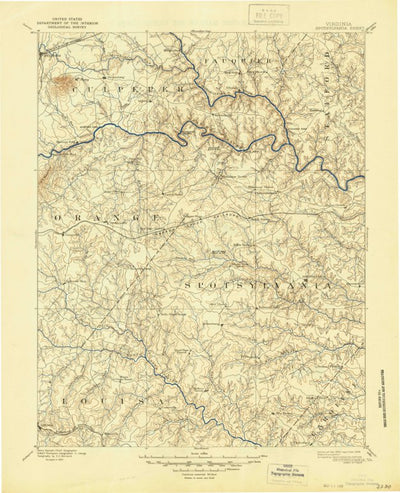 United States Geological Survey Spotsylvania, VA (1892, 125000-Scale) digital map