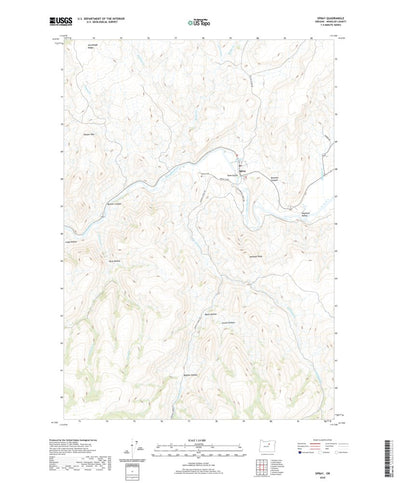 United States Geological Survey Spray, OR (2020, 24000-Scale) digital map