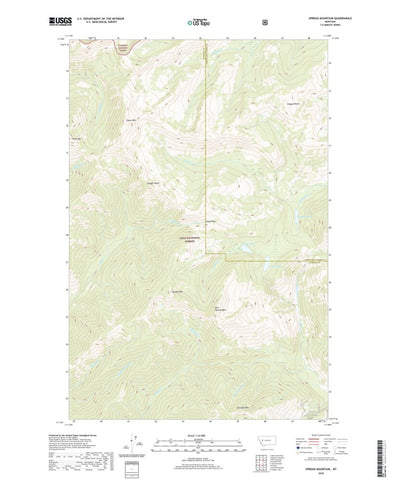 United States Geological Survey Spread Mountain, MT (2020, 24000-Scale) digital map
