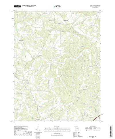 United States Geological Survey Spring Bluff, MO (2021, 24000-Scale) digital map
