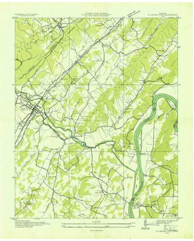 United States Geological Survey Spring City, TN (1936, 24000-Scale) digital map