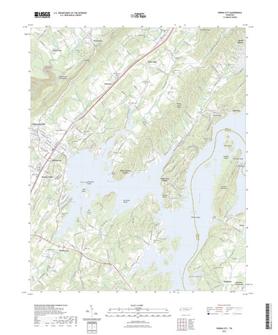 United States Geological Survey Spring City, TN (2022, 24000-Scale) digital map