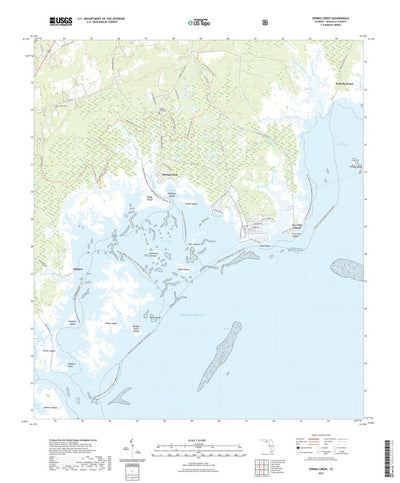 United States Geological Survey Spring Creek, FL (2021, 24000-Scale) digital map