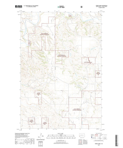 United States Geological Survey Spring Creek, ND (2020, 24000-Scale) digital map