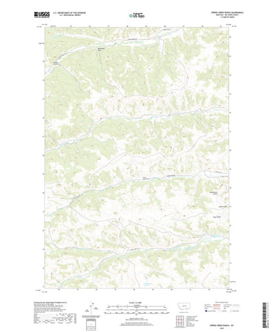 United States Geological Survey Spring Creek Ranch, MT (2020, 24000-Scale) digital map