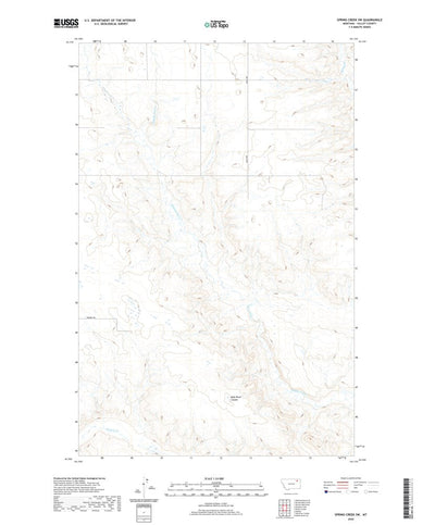 United States Geological Survey Spring Creek SW, MT (2020, 24000-Scale) digital map
