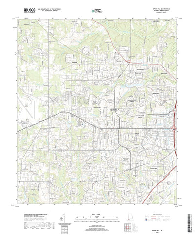 United States Geological Survey Spring Hill, AL (2020, 24000-Scale) digital map