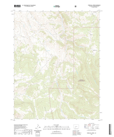 United States Geological Survey Spring Hill Creek, CO (2022, 24000-Scale) digital map